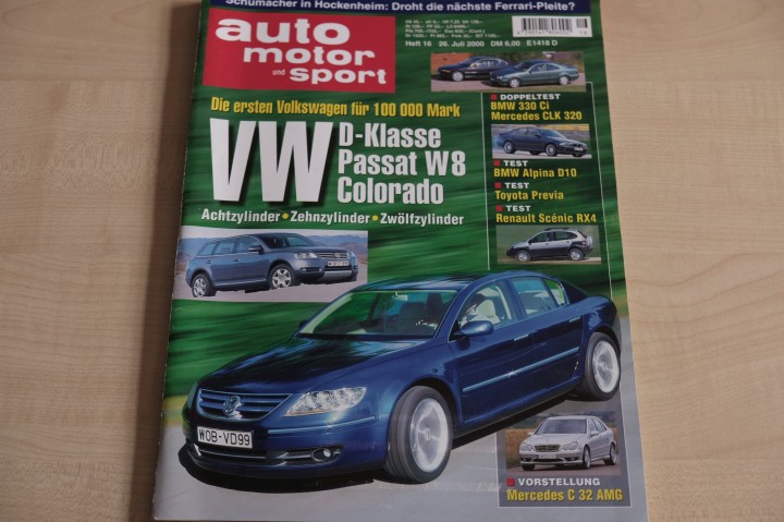 Deckblatt Auto Motor und Sport (16/2000)